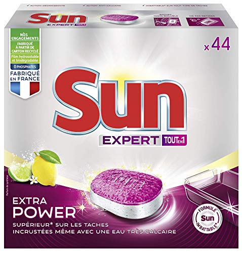 Sun Tablet lavastoviglie tout-en-1 Expert Extra Power Limone X 44 Pastiglie + 3 mesi di Lavaggi
